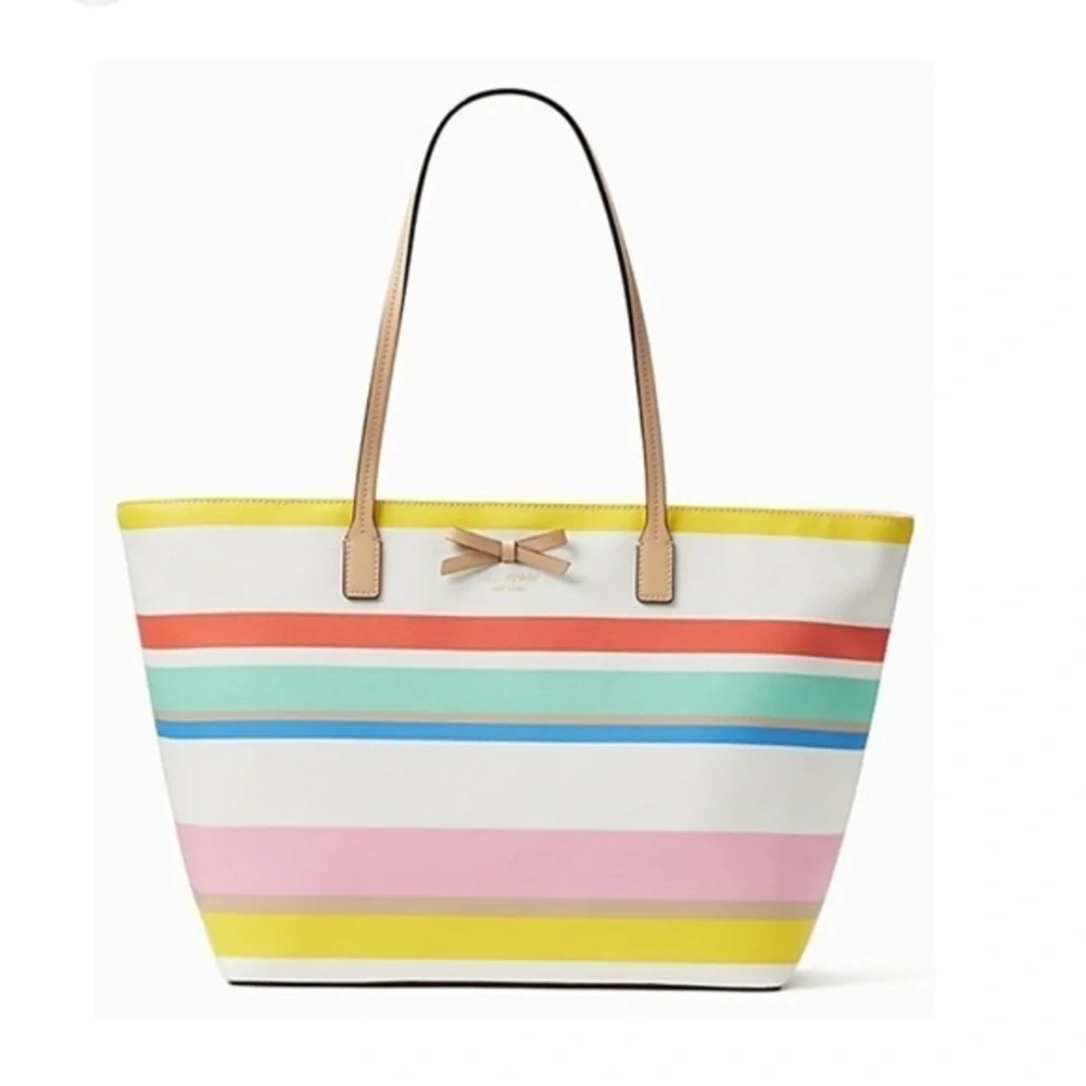 Rare kate spade Eden Street Margareta Tote Bag, Dune Stripe